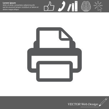 Düz yazıcı simgesini