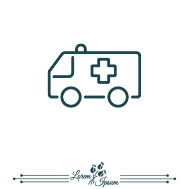 Ambulans simgesi illüstrasyon