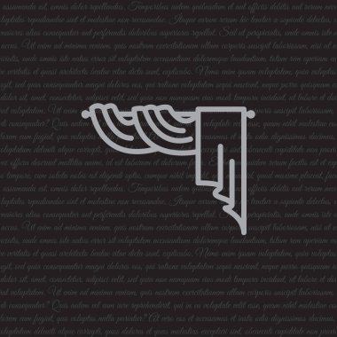 Pencere perde düz simgesi