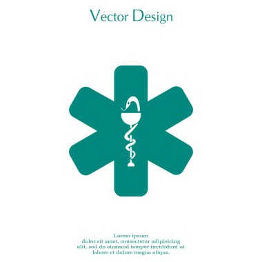 Ambulans simgesi illüstrasyon