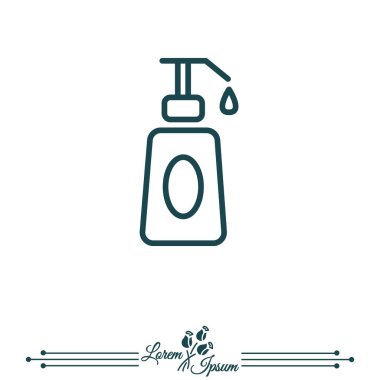 Web satırı simgesi losyon, krem