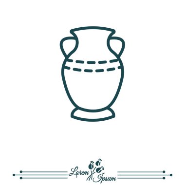 Web satırı simgesi vazo.