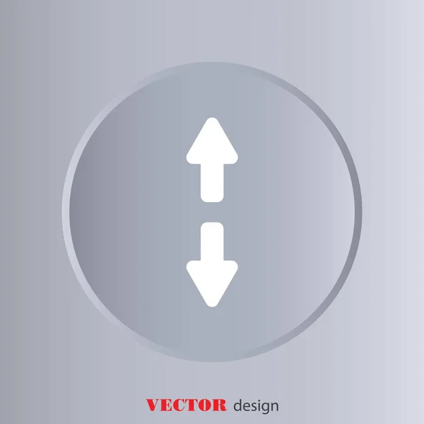 Seta para cima e para baixo ícone — Vetor de Stock