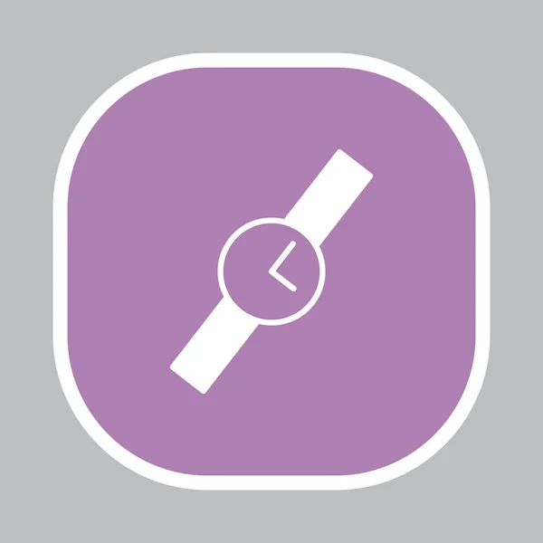 Relógio de pulso ícone plano — Vetor de Stock
