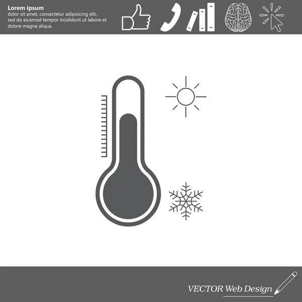 Thermometer Web-Ikone — Stockvektor