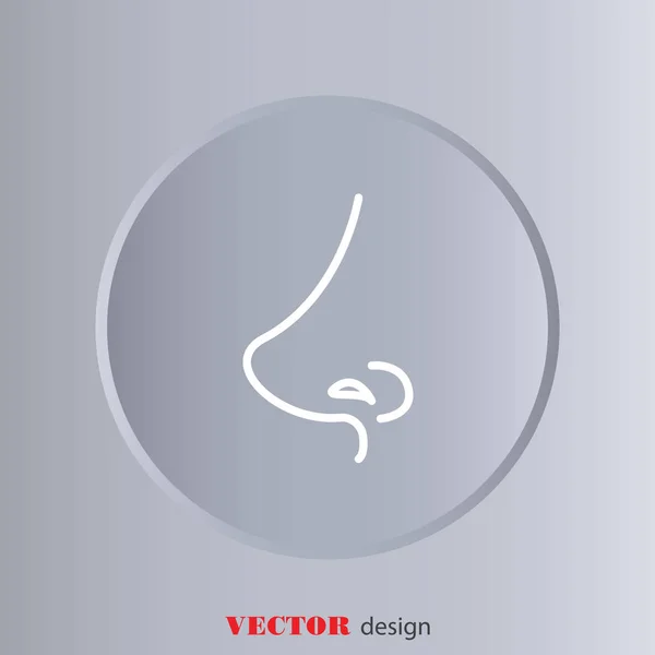 Icône de ligne Web de nez — Image vectorielle