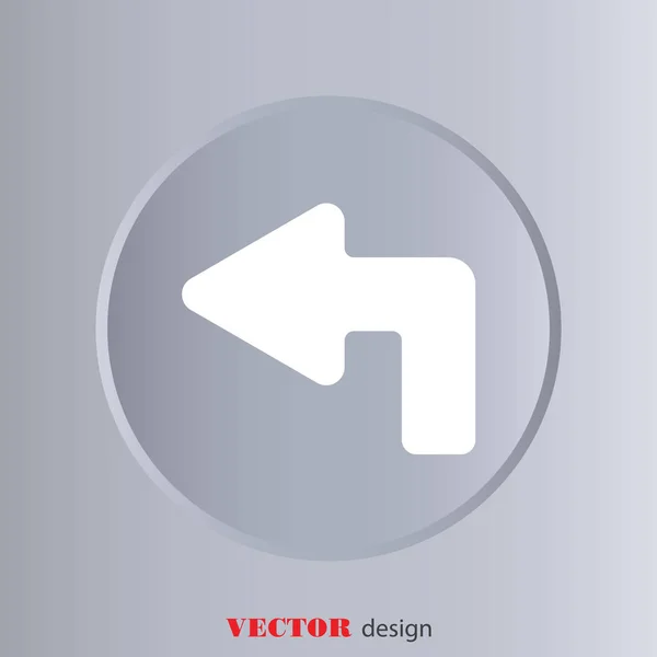 Flèche vers le haut à gauche icône — Image vectorielle