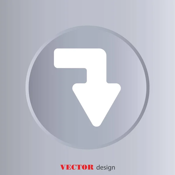 Icône flèche droite vers le bas — Image vectorielle
