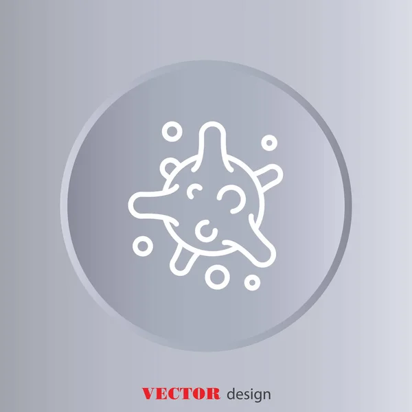 Icône plate de virus — Image vectorielle