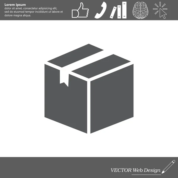 Ícone da caixa de entrega — Vetor de Stock