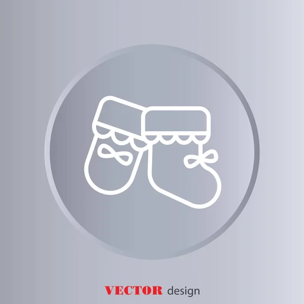 Icône bottines bébé — Image vectorielle