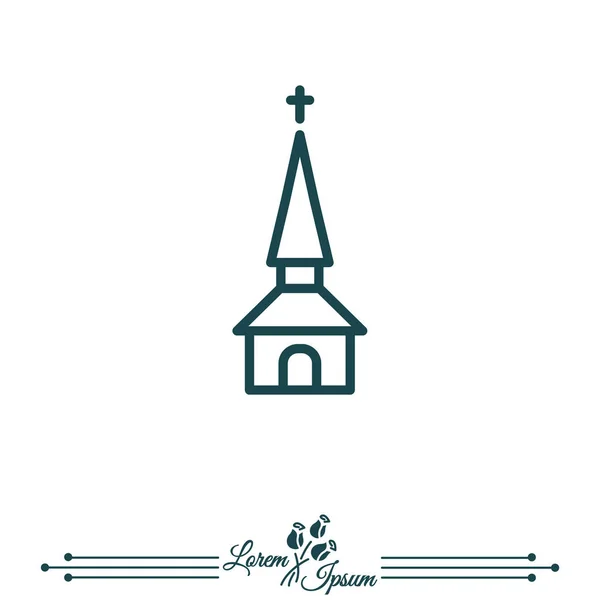 Kerk, tempel Web-pictogram — Stockvector