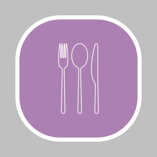 Símbolo de menú con utensilios — Vector de stock