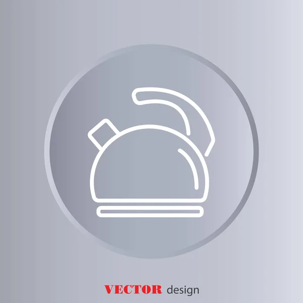 Icono de línea web de Kettle — Vector de stock