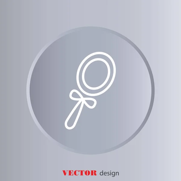 Espejo icono plano — Vector de stock