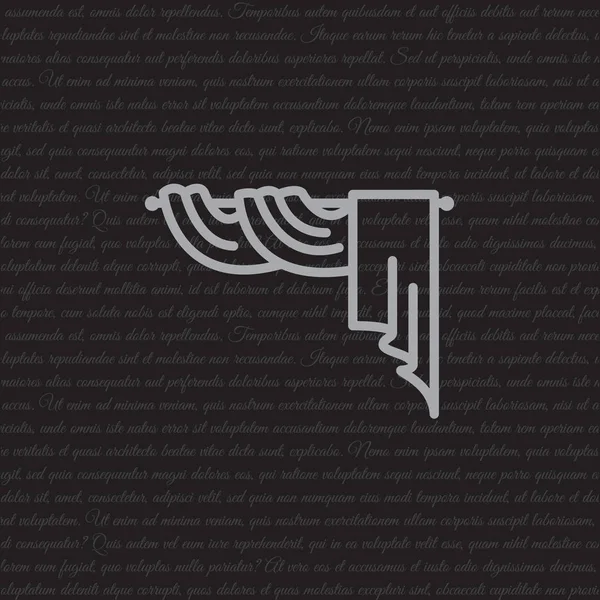 Pencere perde düz simgesi