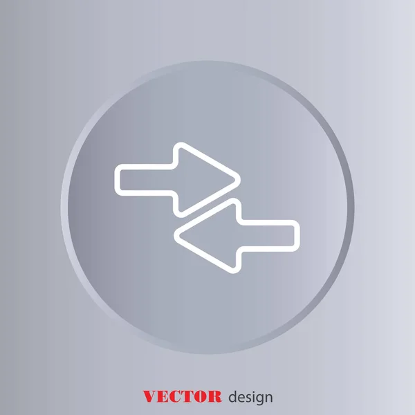Levé a pravé šipky ikona — Stockový vektor