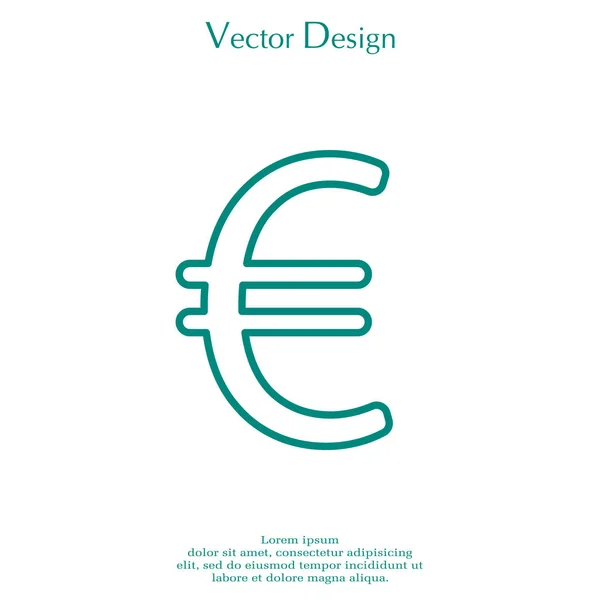 Euro símbolo de moneda — Vector de stock