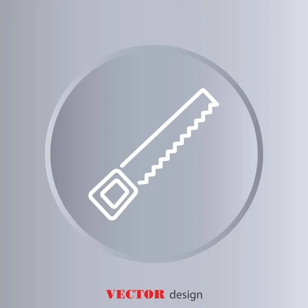 Icône de ligne Web de scie — Image vectorielle