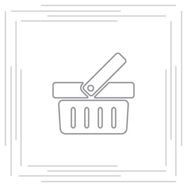 Alışveriş sepeti çizgisi simgesi