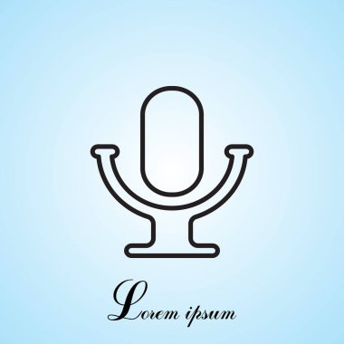 mikrofon düz simgesi