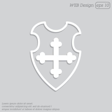 satırı simgesi. Kalkan.