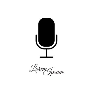 mikrofon düz simgesi