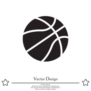 Basketbol düz simgesi
