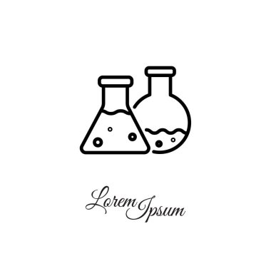 Laboratuvar şişeler simgesi