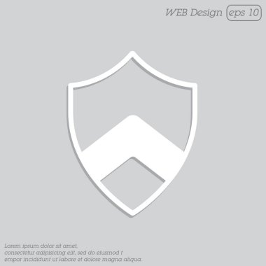 satırı simgesi. Kalkan.