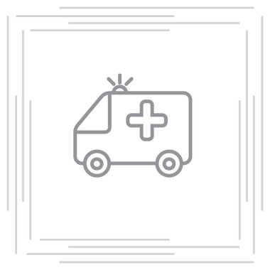 Ambulans düz simgesi