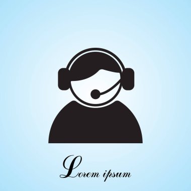 Kulaklıklı çağrı merkezi operatörü