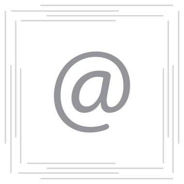 e-posta işareti basit simgesi