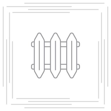 Radyatör düz simgesi