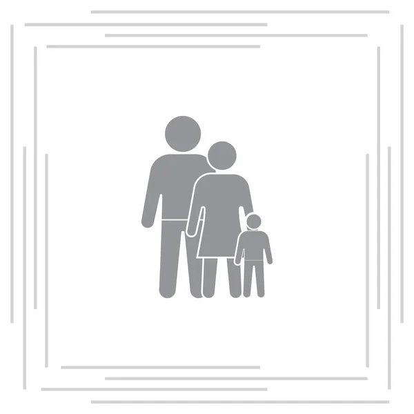 Familia Apartamento Icono — Vector de stock