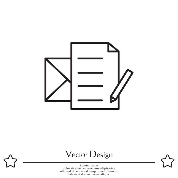 Escribir un icono de mensaje — Vector de stock