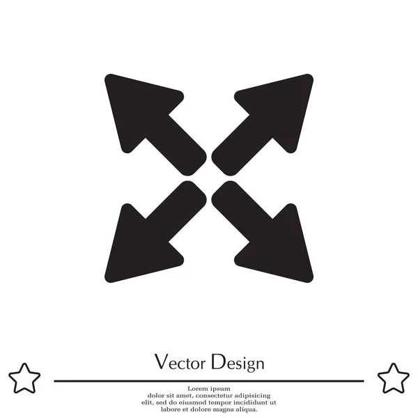 Flèche icône illustration — Image vectorielle