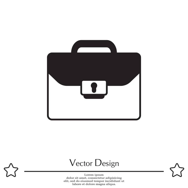 Briefcase web line icon — Stock Vector