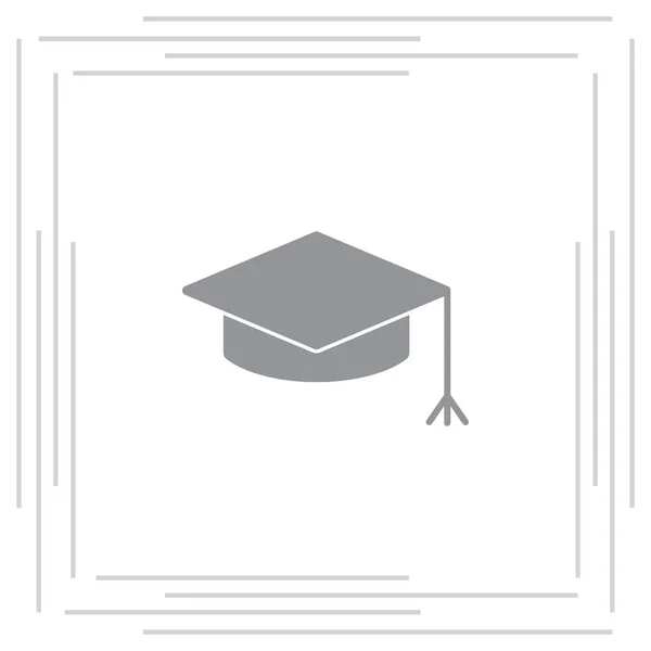 Icono de sombrero de graduación — Archivo Imágenes Vectoriales