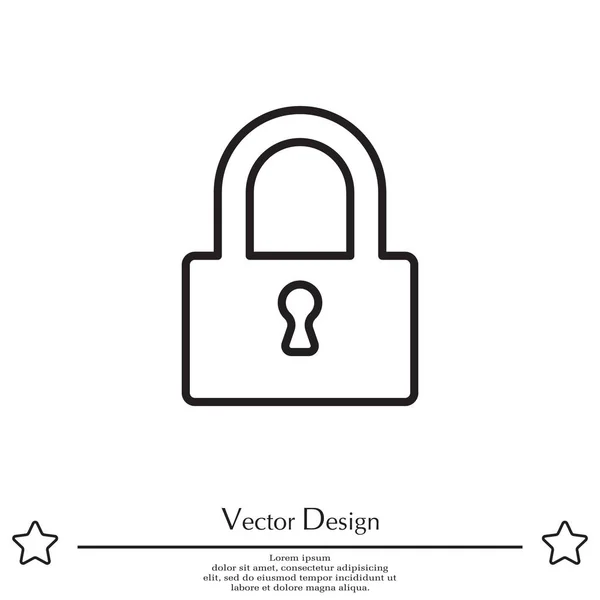 Padlock simple icon — Stock Vector