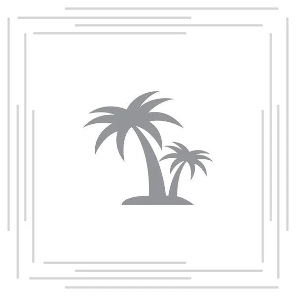 Icona delle palme tropicali — Vettoriale Stock