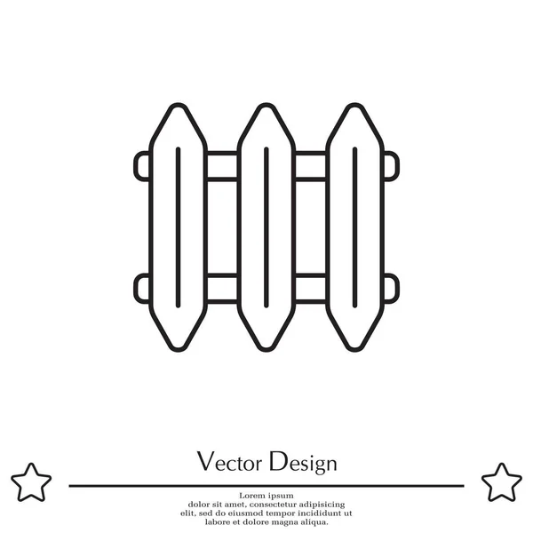 Radiateur icône plate — Image vectorielle