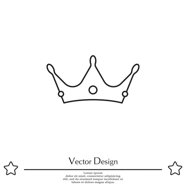 Corona icono de línea — Vector de stock