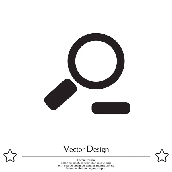 Icono simple de lupa — Vector de stock