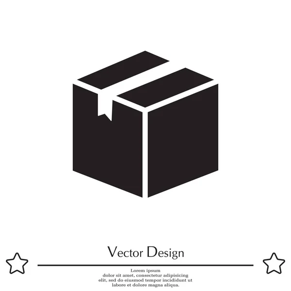 Icono de línea caja — Vector de stock