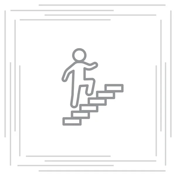 Menjen fel a lépcsőn szimbólum — Stock Vector