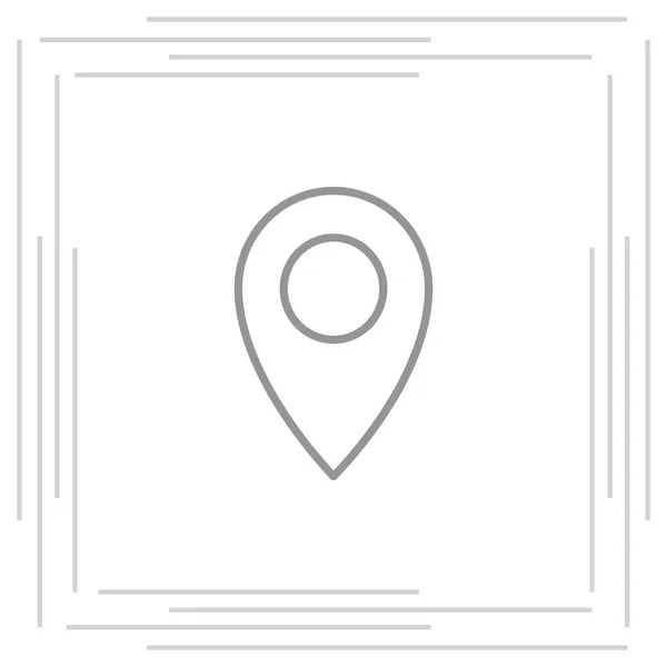 Mappa icona linea puntatore — Vettoriale Stock