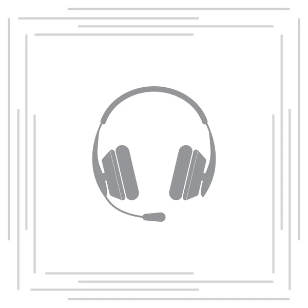 Auriculares icono web — Vector de stock