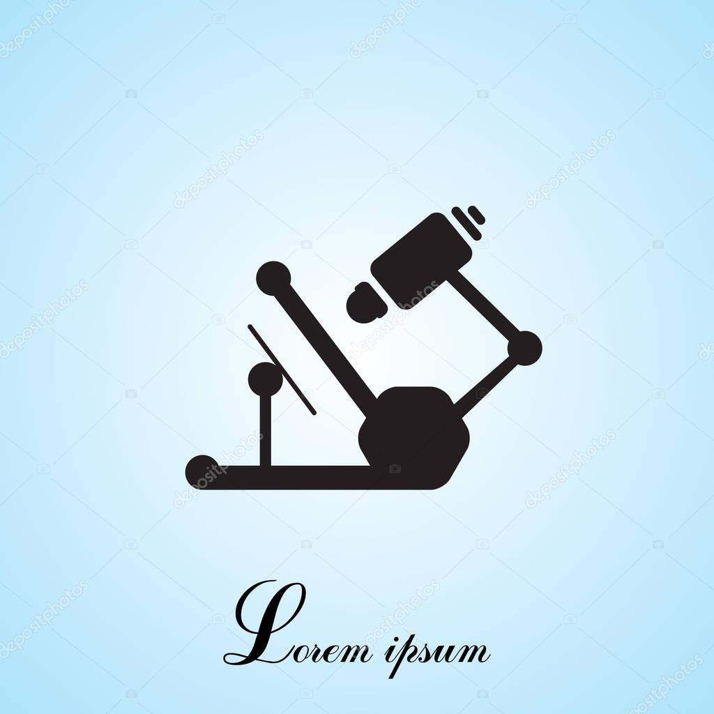 microscope line icon