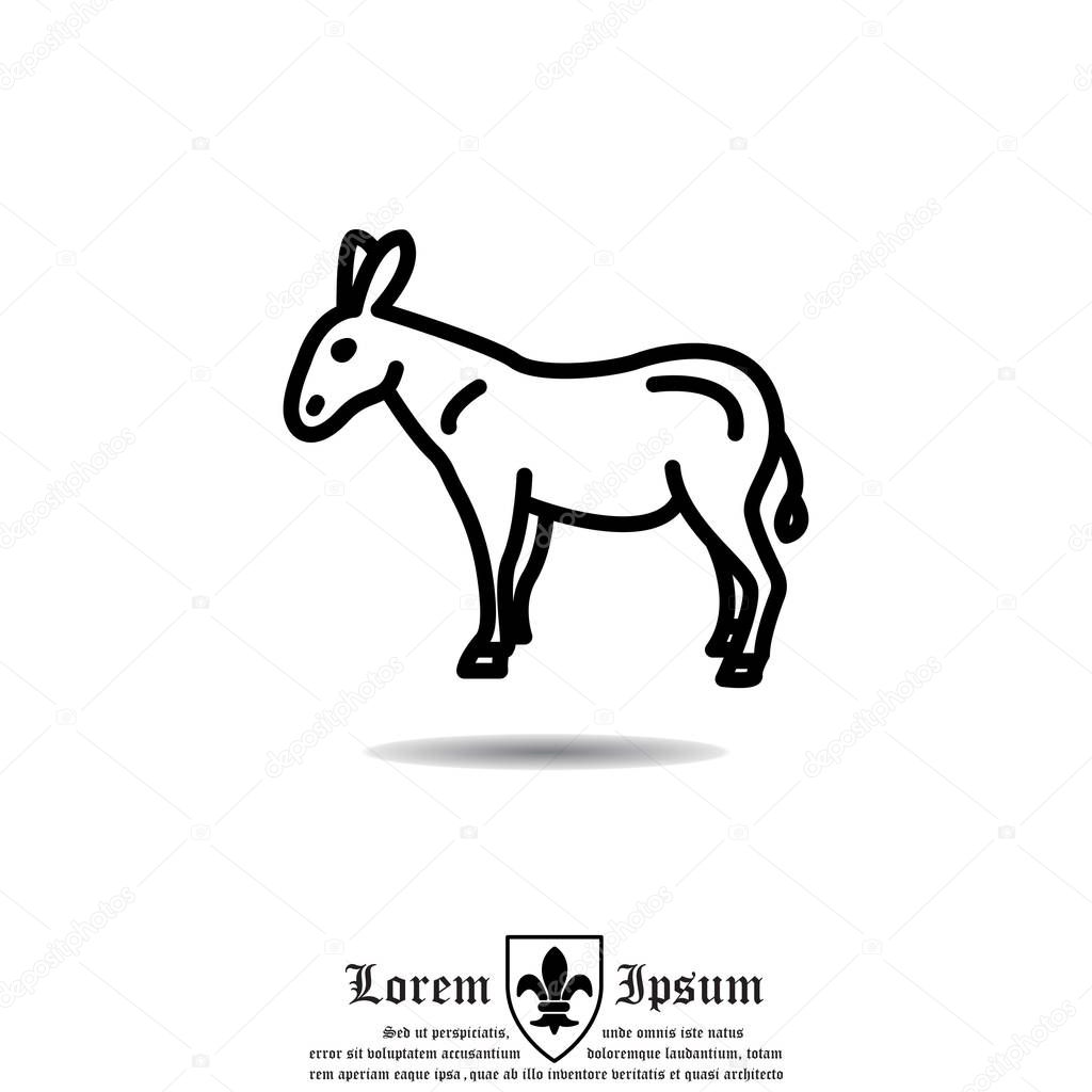 donkey simple icon